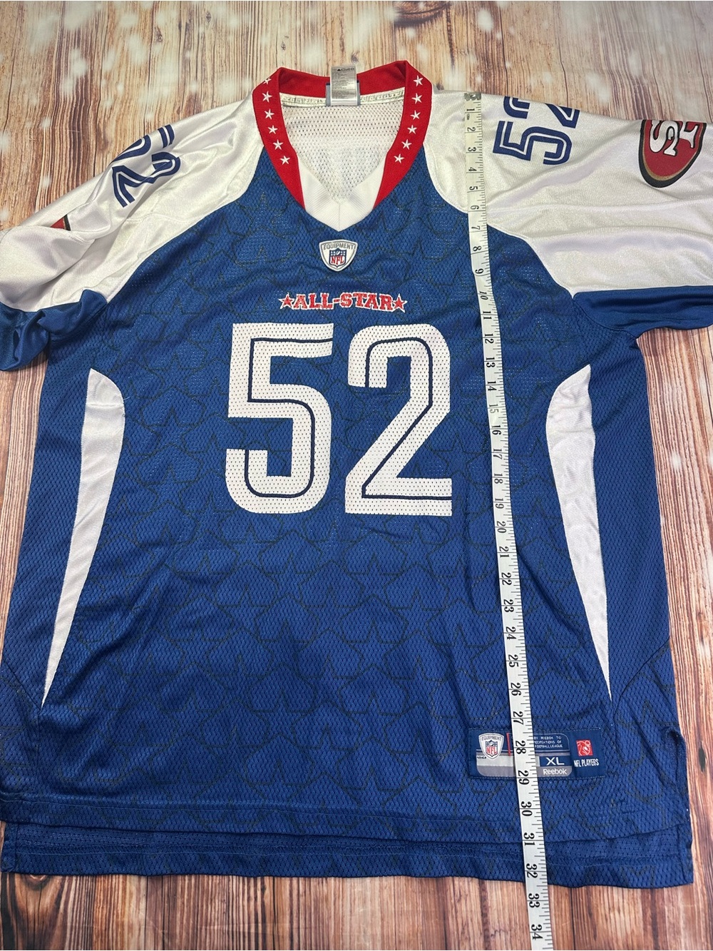 San Francisco 49ers  Pro-bowl 2010 Willis Reebok NFL Onfield Jersey Size XL - Picture 8 of 16